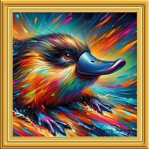 PRINTABLE Wall Art | Pop Art | Colorful Platypus Digital Art | Platypus Art | Colorful Designs | Animal Pop Art | Unique Art | Custom Sizes