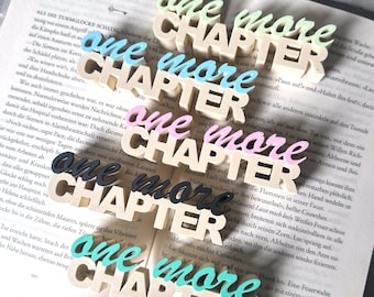 One more Chapter Regaldeko | 3D gedruckter Schriftzug | Bookish Bücherregal Deko | Geschenk für Buchliebhaber | BookTok Dekoration