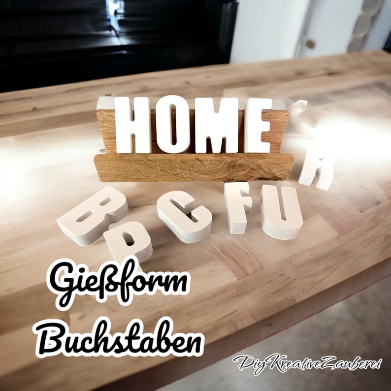 Große Silikonform Gießform Alphabet/Buchstaben/Form/ für Raysin/Beton/Harz/Wachs Bild 1