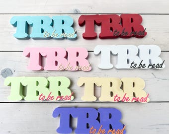 TBR To Be Read Regaldeko | 3D gedruckter Schriftzug | Bookish Bücherregal Deko | BookTok Geschenk | TBR Shelf Decor für Buchliebhaber
