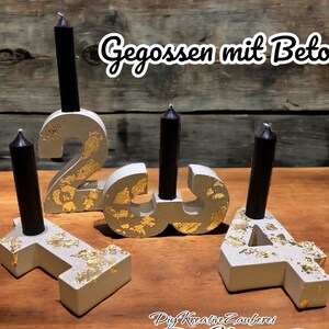 Silikonform Adventszahlen 1-4 - Für Kerzen, Gips & Epoxidharz - DIY Bastelset Für Weihnachtsdekoration