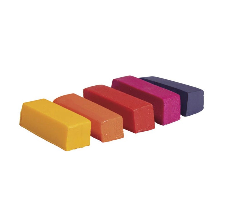 Farbpigmente für Wachs/Wachsfarbe / Dip-Dye / Kerzenfarbe gelb-rot-orange-pink-lila image 1