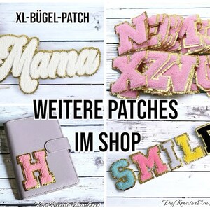 Smiley-Bügel-Patch/Aufnäher/Pailletten/Bügelbild/Applikation/Happy/Iron-on/DIY Bild 5