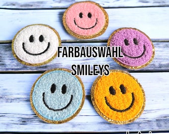 Smiley-Bügel-Patch/Aufnäher/Pailletten/Bügelbild/Applikation/Happy/Iron-on/DIY