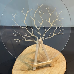 Tree with imprint on plexiglass