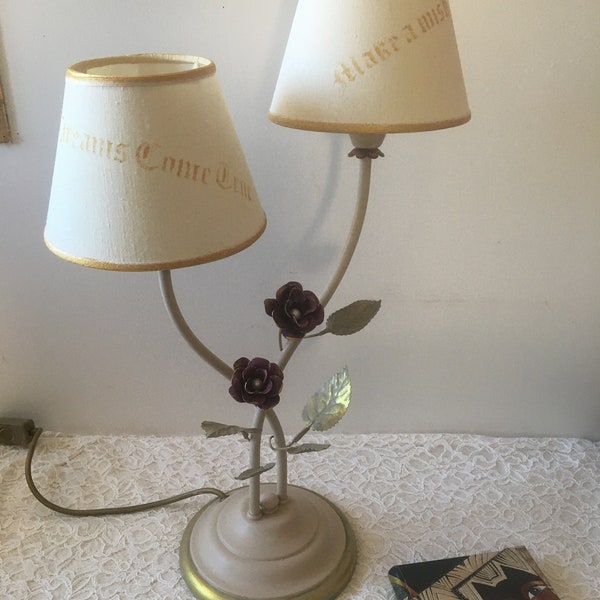 Lampe double à poser pour une décoration romantique  ou shabby chic