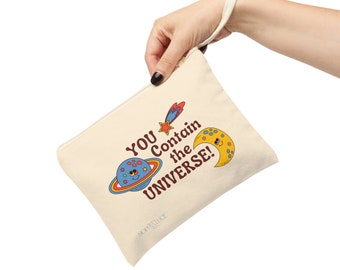 You contain the UNIVERSE - Cotton Zipper Pouch