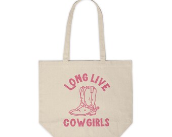 Long Live Cowgirls - Canvas Shopping Tote
