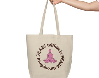 PEACE within - Canvas Shopping Tote