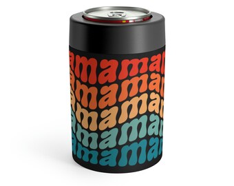 Mama - Can Cooler (black background)