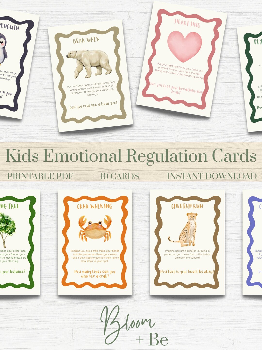 Kids Emotional Regulation Activity Cards | Printable Calm Down Kit ...