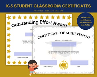 Bright Stars Certificates: Celebrate K-5 Student Achievement with Joy!