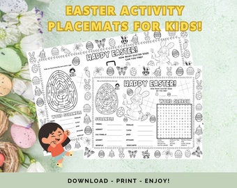 Easter Activity Placemats For Kids!