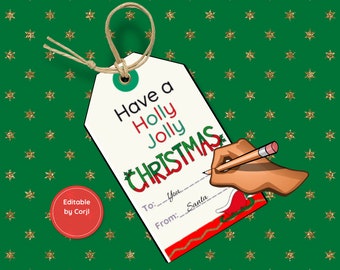 Christmas gift Tag craft for students