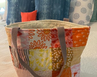 Spring Colors Quilted Medium  Tote