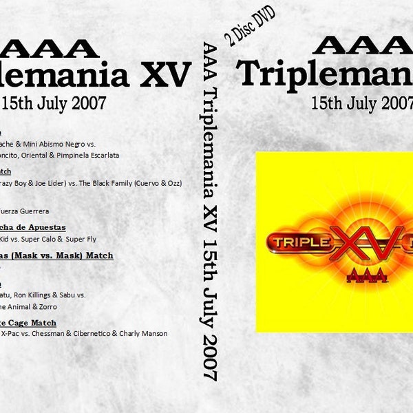 AAA Triplemania XV - 15th July 2007 - 2 Disc DVD