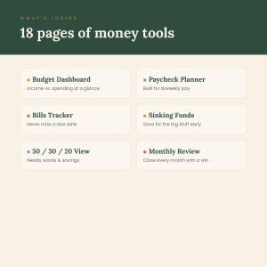 The Budget Path Canva Planner | Monthly Budget Tracker, Expense Organizer (Digital Download) image 5