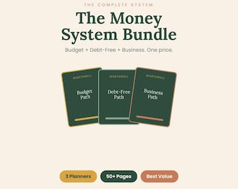 Money System Bundle | Budget, Debt Payoff, Business Planners (Digital Download)