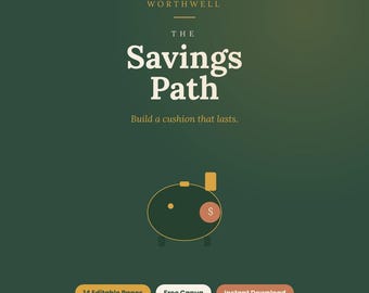 Savings Planner Canva Template | Emergency Fund Tracker, Sinking Funds, Savings Goals & Money Challenge | Editable Digital Download
