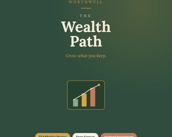 Net Worth Tracker Canva Template | Wealth & Investing Planner, Financial Independence, Money Milestones | Editable Digital Download