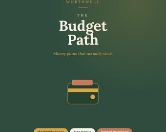 The Budget Path Canva Planner | Monthly Budget Tracker, Expense Organizer (Digital Download)