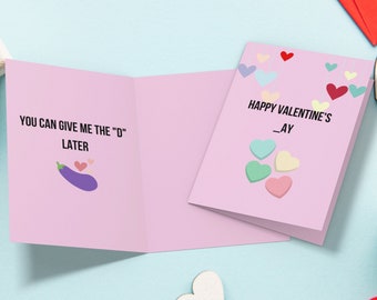 You Can Give Me The "D" Later Funny Valentine's Day Card | For Him | For Her | For Girlfriend | For Boyfriend | For Friends