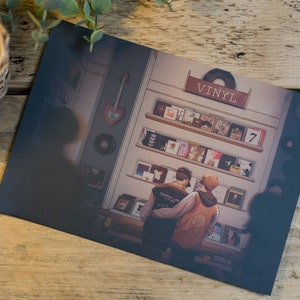 BTS Sope/Yoonseok &#39;Vinyl date&#39; A5 Art Print | K-pop j-hope & Suga fanart illustration bangtan