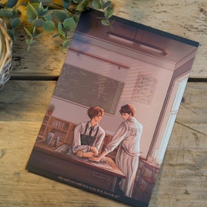 BTS Sope/Yoonseok 'School crush' A5 Art Print / K-pop j-hope & Suga fanart ilustración bangtan escuela aula