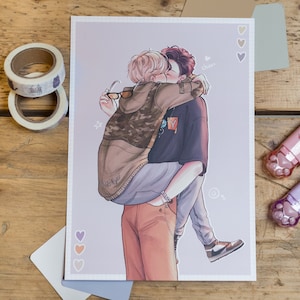 BTS Sope/Yoonseok 'Bad cat goes good' A5 Kunstdruck | K-Pop j-hope & Suga AgustD Fanart Illustration Dynamite Bangtan niedliches Poster