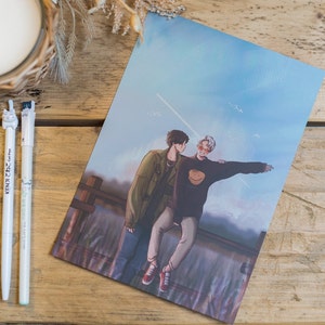 BTS Sope/Yoonseok 'AgustD X smile hoya' A5 Kunstdruck | K-Pop j-hope & Suga butter daechwita poster fanart illustration bangtan