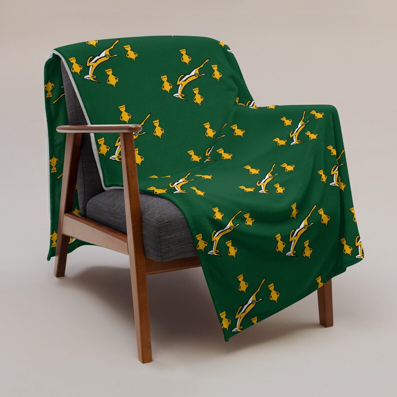 Springboks 4 Trophies Throw Blanket Etsy