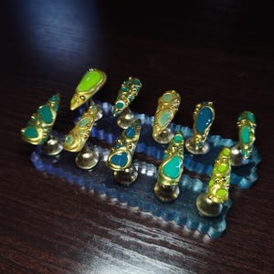 Fake King Long Stiletto Appuyez sur les ongles