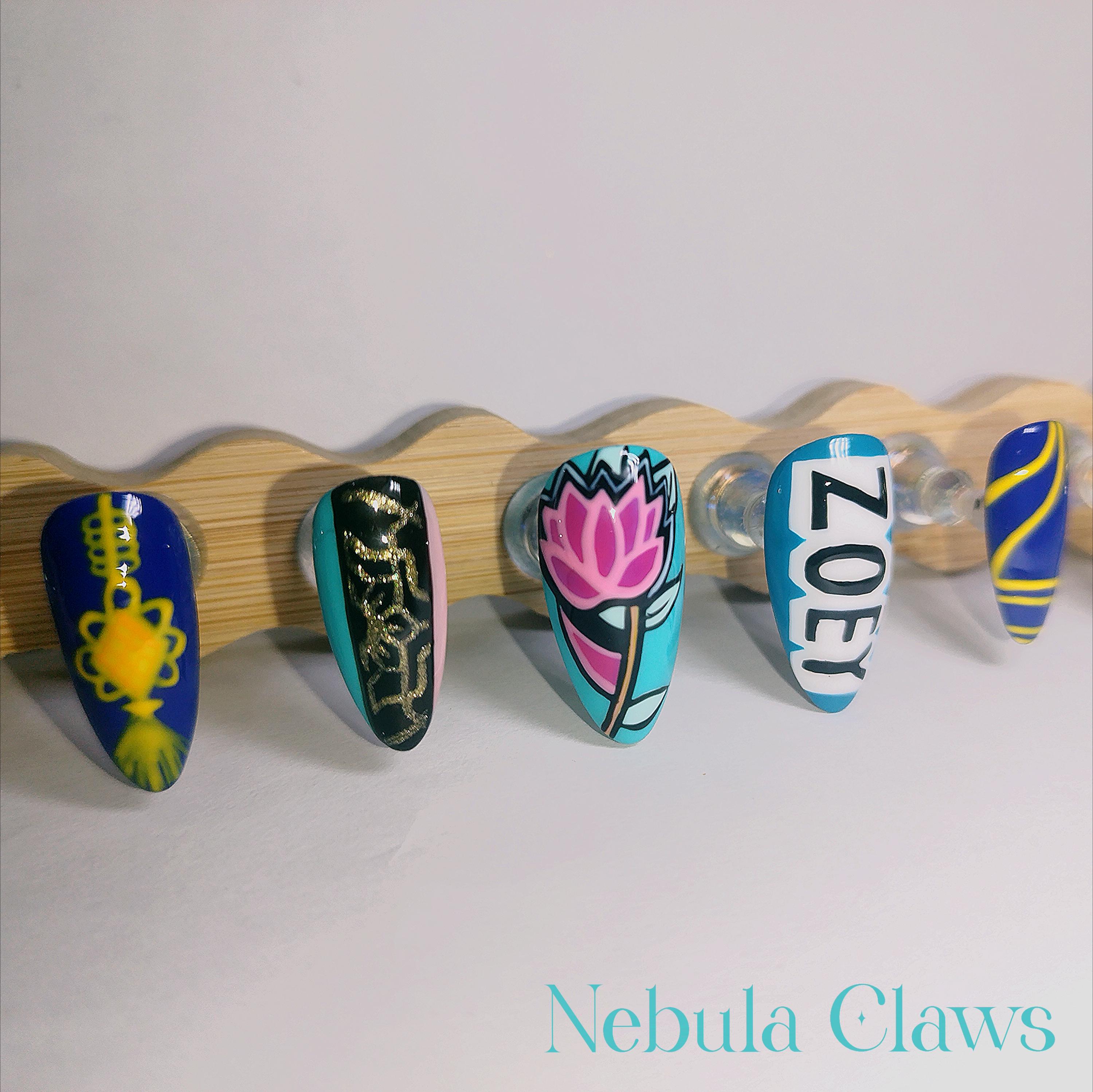 Zoey From Kpop Demon Hunters Movie Inspired Press on Nails - Etsy