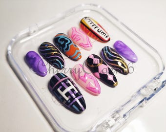 Rumi from Kpop Demon Hunters Movie Inspired Press On Nails