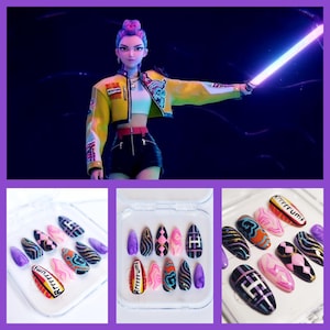 Rumi from Kpop Demon Hunters Movie Inspired Press On Nails