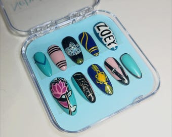 Zoey from Kpop Demon Hunters Movie Inspired Press On Nails