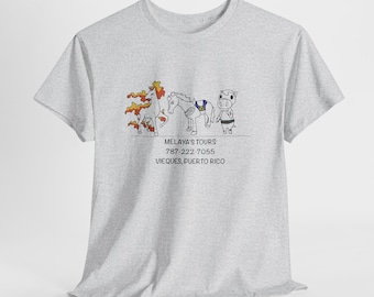 Vieques Melaya&#39;s Tours Unisex Heavy Cotton Tee