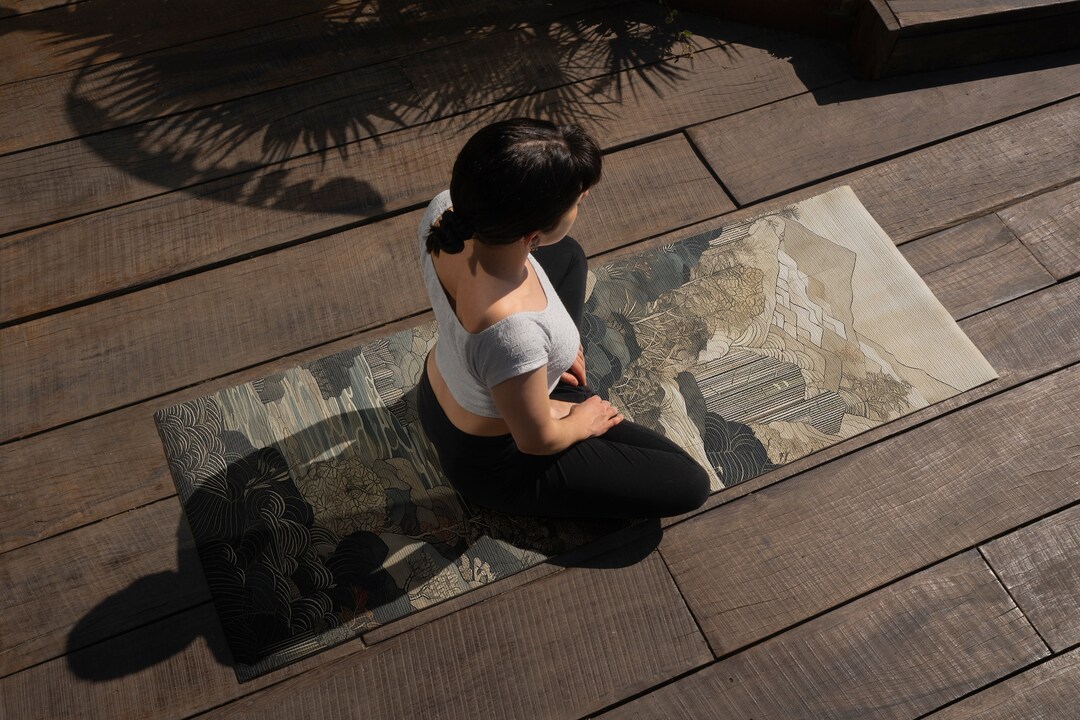 Japan Yoga Mat Japan Culture Art, Yogi Gym Fitness Workout Accessory