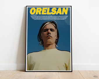 Affiche Poster Orelsan Poster d'Artiste Affiche de Couverture d'Album, Parfait pour Décoration Murale et Cadeaux pour Fans de Musique