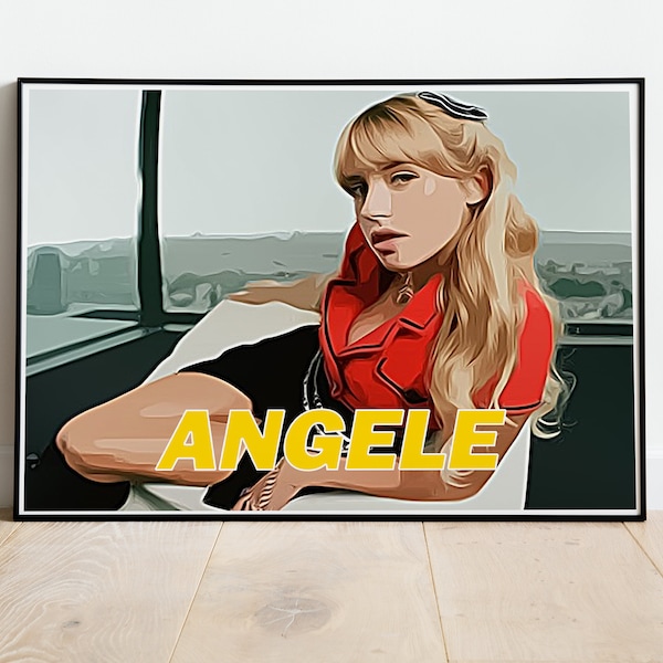 Poster Angèle | Affiche Album | Posters - Affiches Pop Belge | Musique Posters | Illustration Chanteuse Angèle