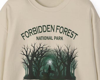Bluza z kapturem Forbidden Forest National Park | Koszulka graficzna Wizard Magic