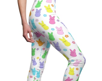 Marshmallow Bunny Women's Casual Leggings in White