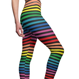 Rainbow Women&#39;s Casual Leggings in Black