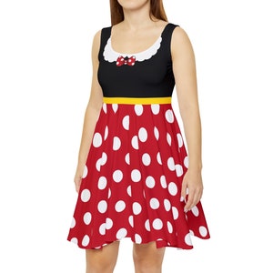 Red and Black Mouse Dot Dress