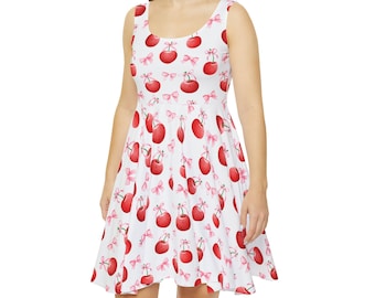 Vestido de verano con lazo color cereza de mujer de Coquette