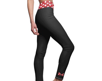 Leggings de ratón negro con lazos