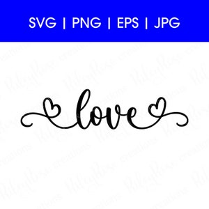 Love Heart SVG Cut File: Wedding, Valentine&#39;s Day (Digital Download)