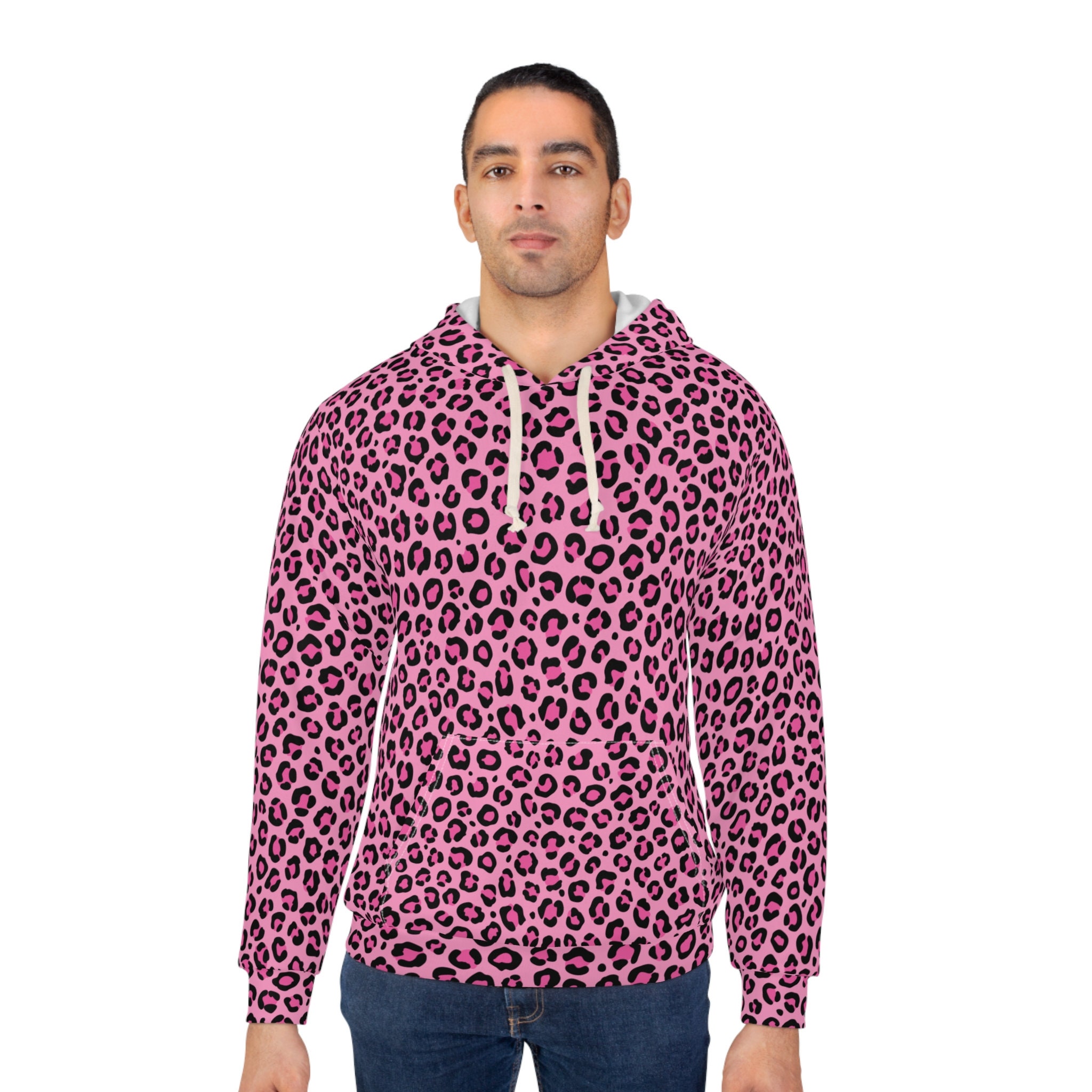 Pink Leopard Pullover Hoodie - Etsy