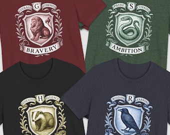 Wizarding School House T-Shirt: HP Inspired, Universal Vacation Tee