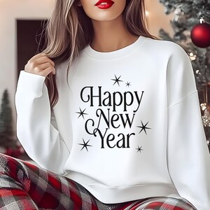 Happy New Year Shirt for Women, Happy New Year Tshirt, Trendy New Year T Shirt, Cute Winter T-shirt Holiday Top Oversized Tee
